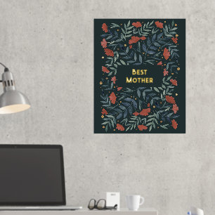 Best Mother Magical vintage Garden Mother's Day Foil Prints