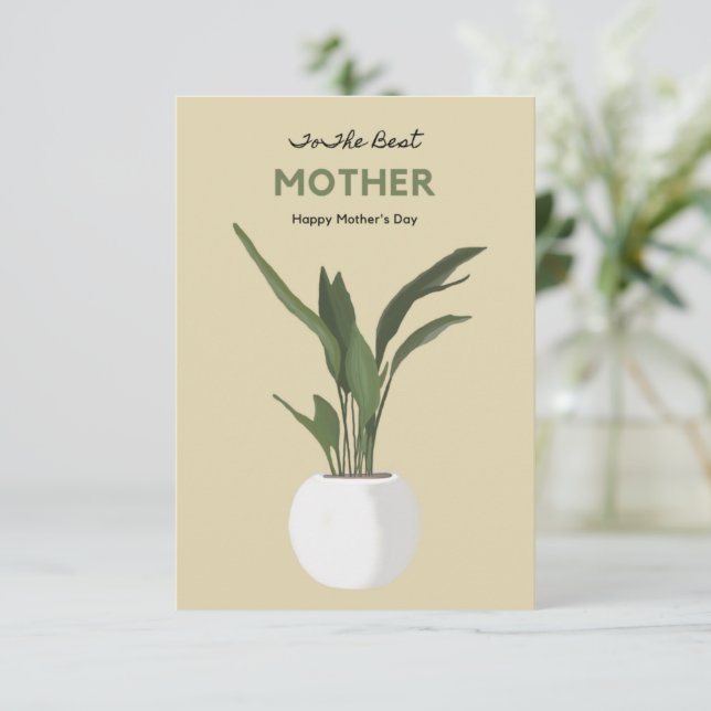 Best Mother Mother's Day  Thank You Card (Standing Front)