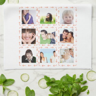 Best Mother Photo Family Collage Keepsake Tea Towel