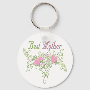 Best Mother Swirling Hearts Key Ring
