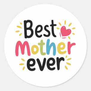 Best mothers day gift classic round sticker
