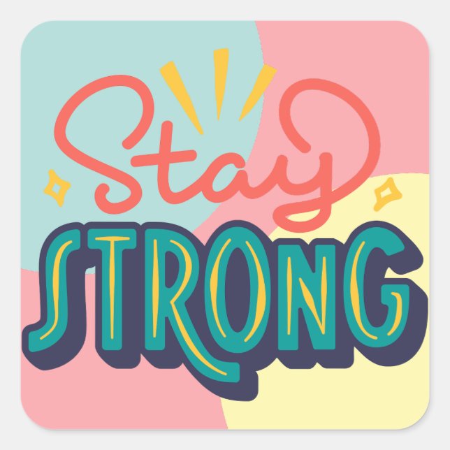 BEST MOTIVATION AFFIRMATION QUOTES  SQUARE STICKER (Front)