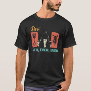 Best Motocross Dad Ever Dirt Bike Vintage Fathers  T-Shirt