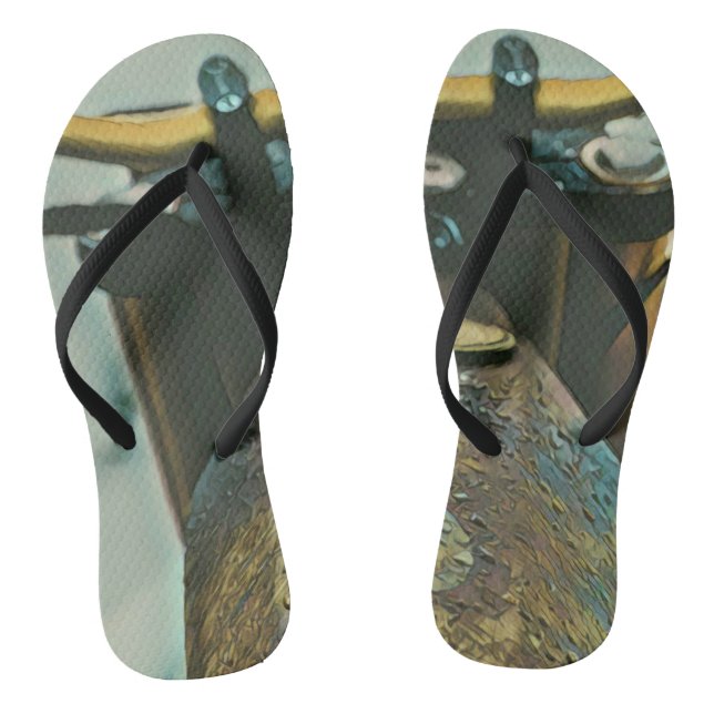 Best motorcycle gifts flip flops (Footbed)