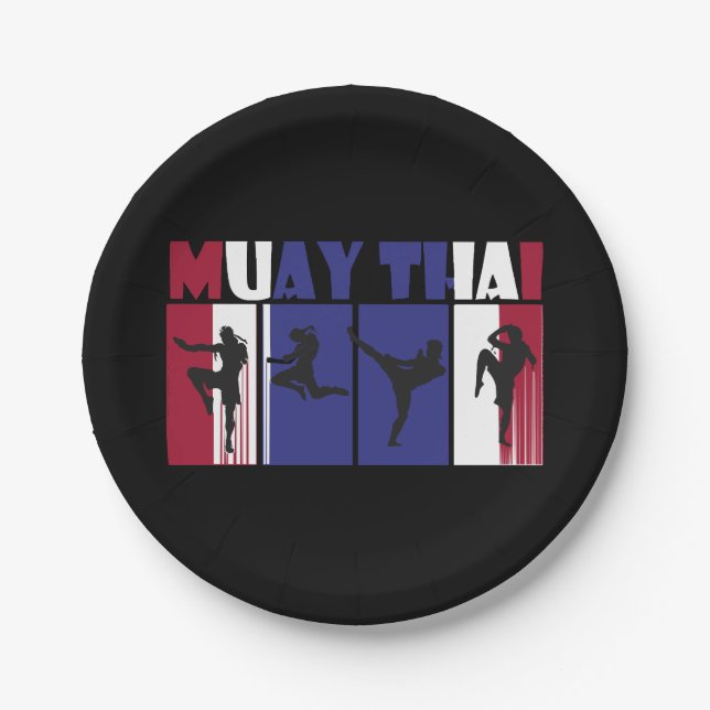 Best Muay Thai dad Paper Plate (Front)