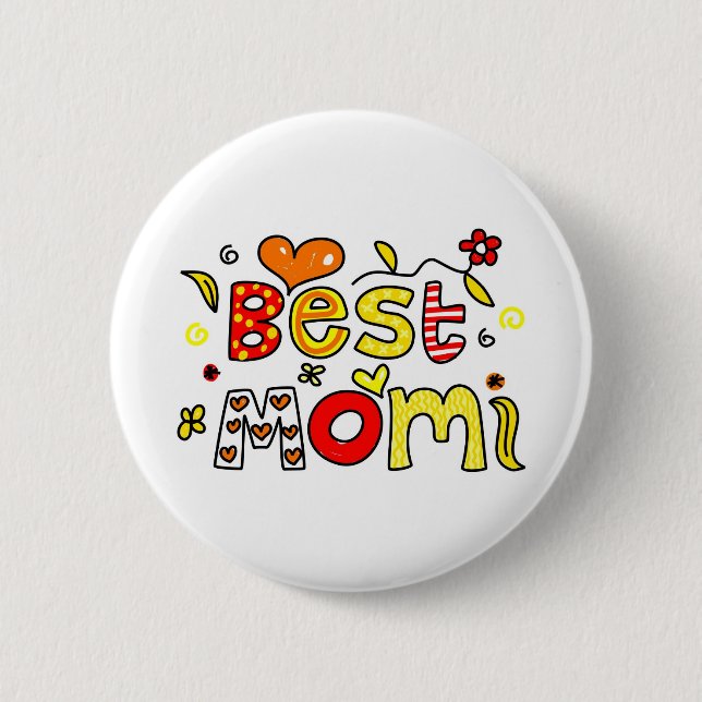 Best Mum 6 Cm Round Badge (Front)