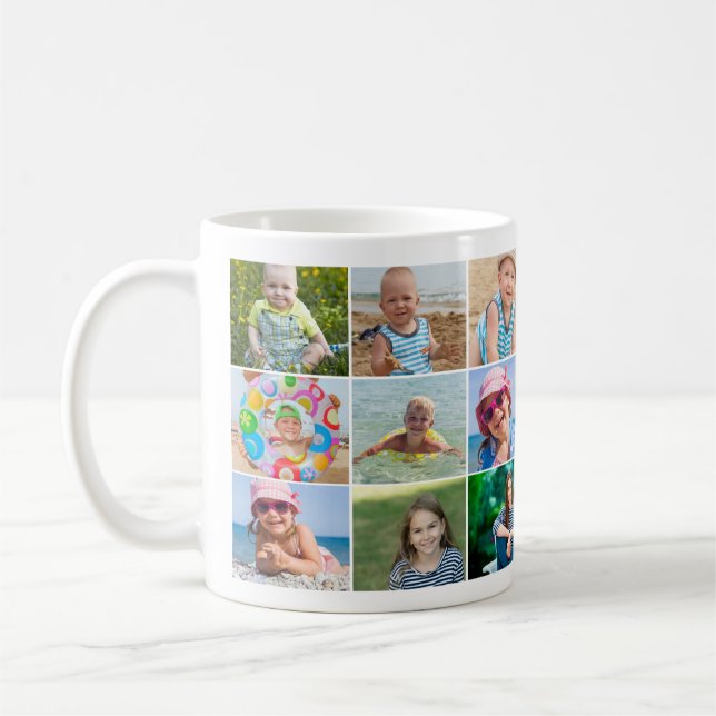 Best Mum 9 Photo Collage Mother's Day  Coffee Mug (Left)