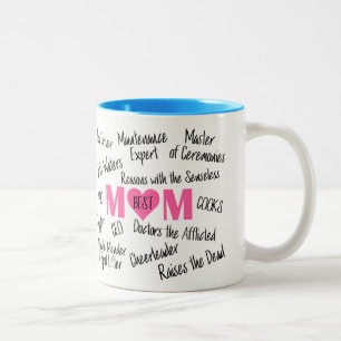 Best Mum - Absolutely IRREPLACEABLE! Two-Tone Coffee Mug