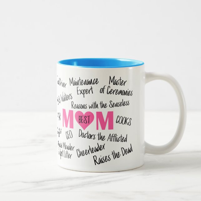 Best Mum - Absolutely IRREPLACEABLE! Two-Tone Coffee Mug (Right)