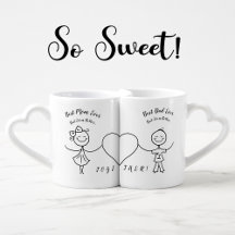 Best Mum and Dad Ever Cute Black & White Coffee