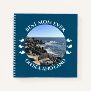 Best Mum Atlantic Ocean Waves of the Sea Blue Notebook