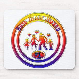 Best Mum Award Rainbow Family Mouse Mat