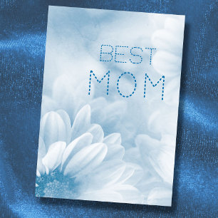 Best Mum best mum ever pastel elegant floral  Card