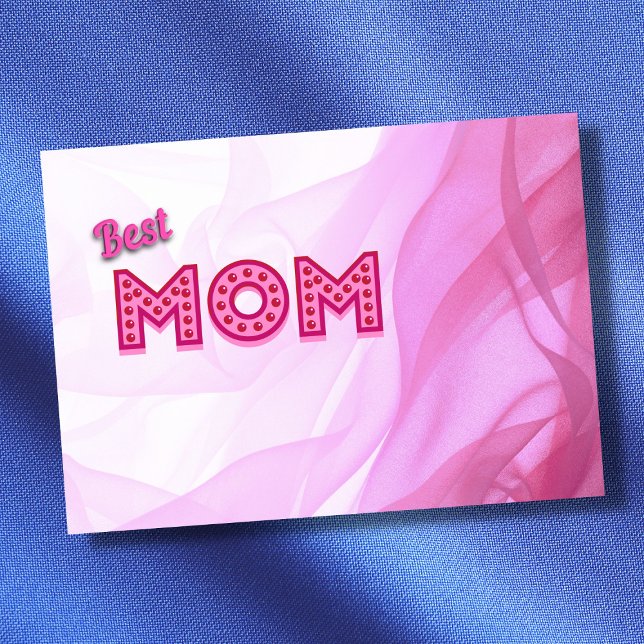 Best Mum best mum ever pink modern chic elegant Card (Creator Uploaded)
