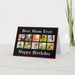 Best Mum Birthday Photo Collage InstagramTemplate Card