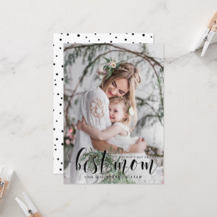 Best Mum   Black Modern Calligraphy Mother's Day Card