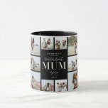 best Mum black modern minimal photo collage Mug<br><div class="desc">Worlds greatest Mum script elegant modern minimal black personalised photo collage simple clean lines mothers day mug gift.</div>