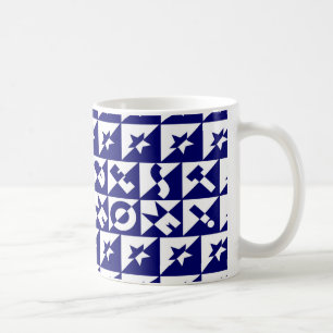 Best Mum Blue with White Pattern and Stars Mug