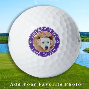 Best Mum By Par Custom Photo Dog Mum Personalised Golf Balls