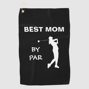 Best Mum By Par Golf Mummy Golfer Pun Mother's Day Golf Towel
