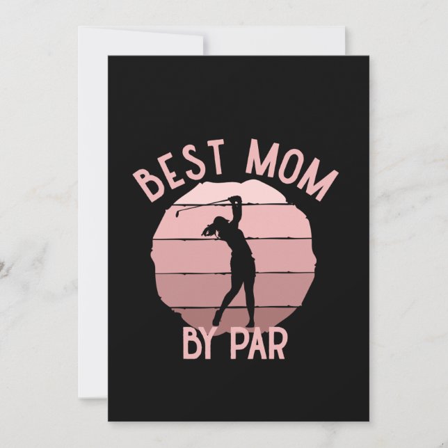 Best Mum by par golfing funny and cute Mum gift Card (Front)
