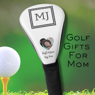 Best Mum By Par Monogram Black And White Photo Golf Head Cover