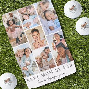 Best Mum By Par Photo Collage Mother Golf Towel