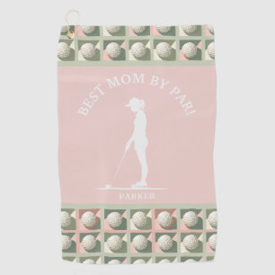 Best Mum By Par Pink Monogrammed Golf Towel