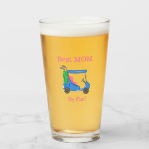 Best Mum By Par Preppy Golf Glass
