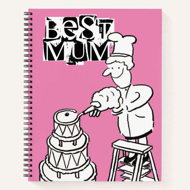 Best Mum Cake Maker Decorating Giant Cake Notebook (Front)