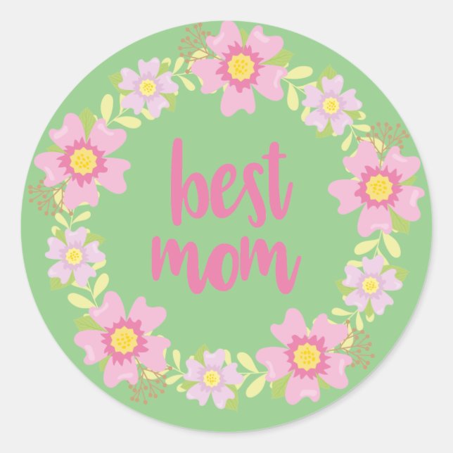 Best Mum      Classic Round Sticker (Front)