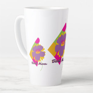 Best Mum Colourful Trendy Design Latte Mug