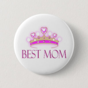 Best Mum Crown 6 Cm Round Badge