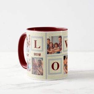 Best Mum Custom Photo Collage Coffee  Mug