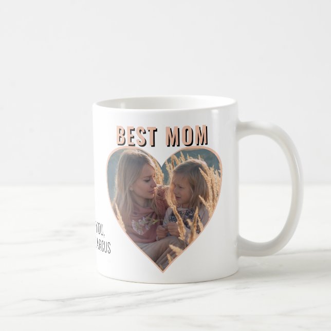 Best Mum Cute Heart Photo Mother`s Day   Coffee Mug (Right)