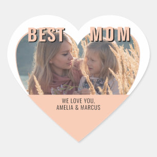 Best Mum Cute Heart Photo Mother`s Day   Sticker