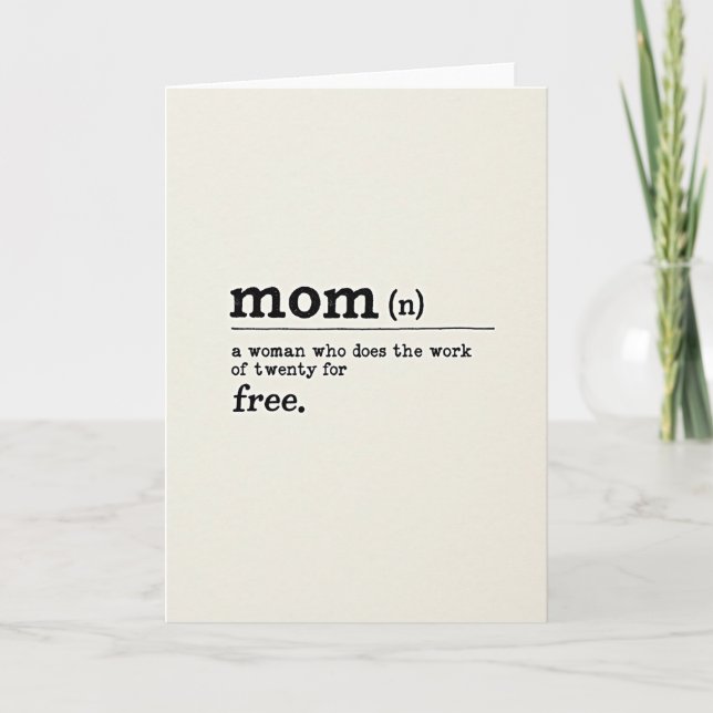 Best Mum Definition Card (Front)