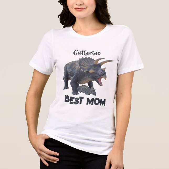 Best Mum Dinosaur Tri-Blend Shirt (Front)