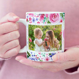 Best Mum Ever 2 Photo Keepsake Mothers Day Coffee Mug