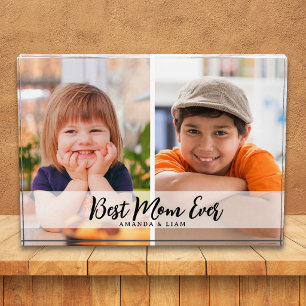 Best Mum Ever 2 Picture Collage Personalised  Photo Block