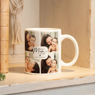 Best Mum Ever 4 Photo Collage Personalised Coffee Mug