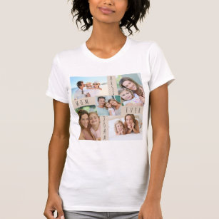Best Mum Ever 5 Picture Family Photo Collage T-Shirt