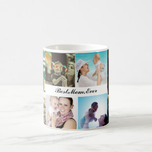 Best Mum Ever 6 Photo Collage Mother's Day Coffee Mug