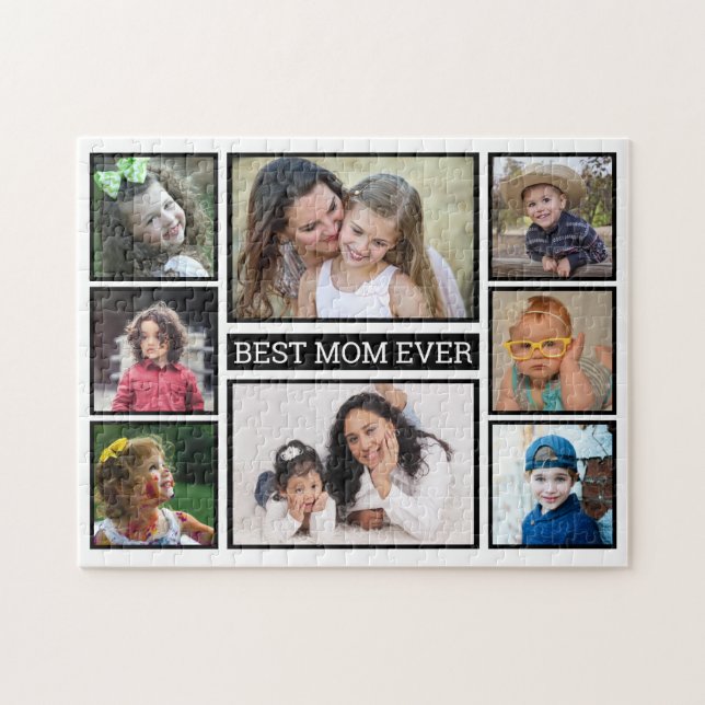 Best Mum Ever 8 Photo Collage Jigsaw Puzzle (Horizontal)