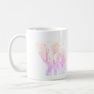 Best mum ever adorable elephant sketch coffee mug