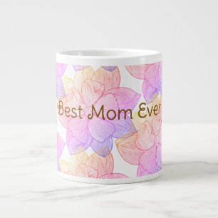 "Best Mum Ever" Artistic Floral Jumbo Mug