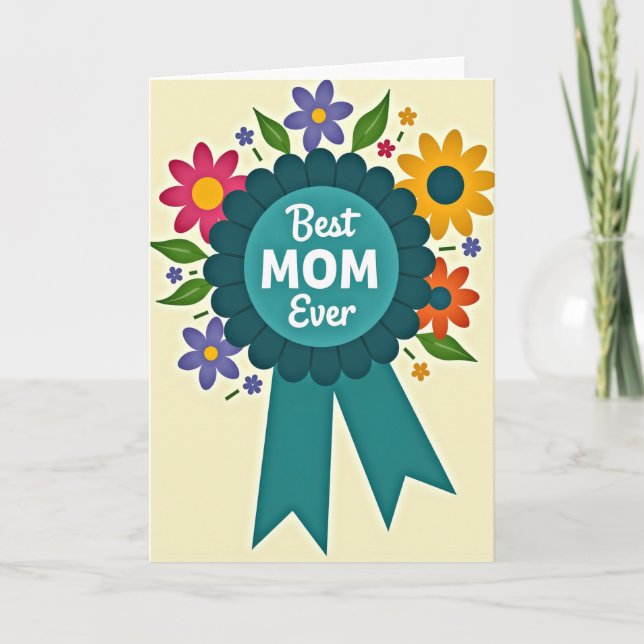Best Mum Ever Award Card (Front)