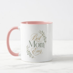 Best Mum Ever Birthday Botanical Design Mug