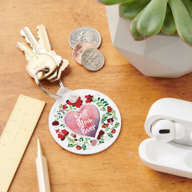 Best Mum Ever, Birthday- Mother's Day Gift  Key Ring (Desk)
