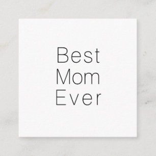 Best Mum Ever black white minimalist modern chic Enclosure Card